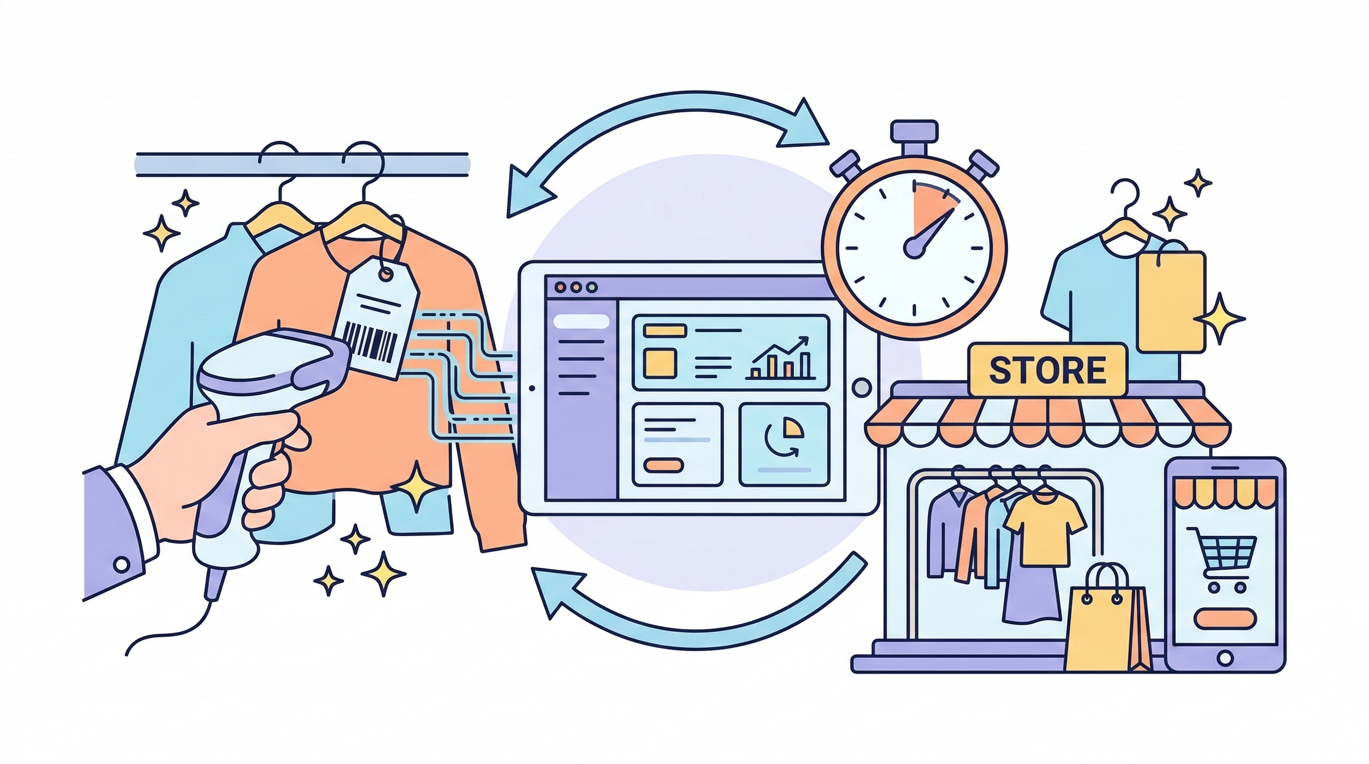 バーコード在庫管理で「在庫の鮮度」を上げる：店舗・EC連携と棚卸を仕組み化する方法